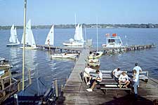 T-pier during Sunday races in mid-1980s