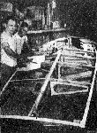 Y-flyer being built in carport