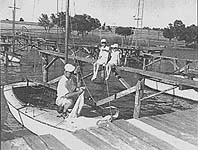 Lightnings - At DSC. David C. Hansen with son (Roger Hansen) and daughter in 1944